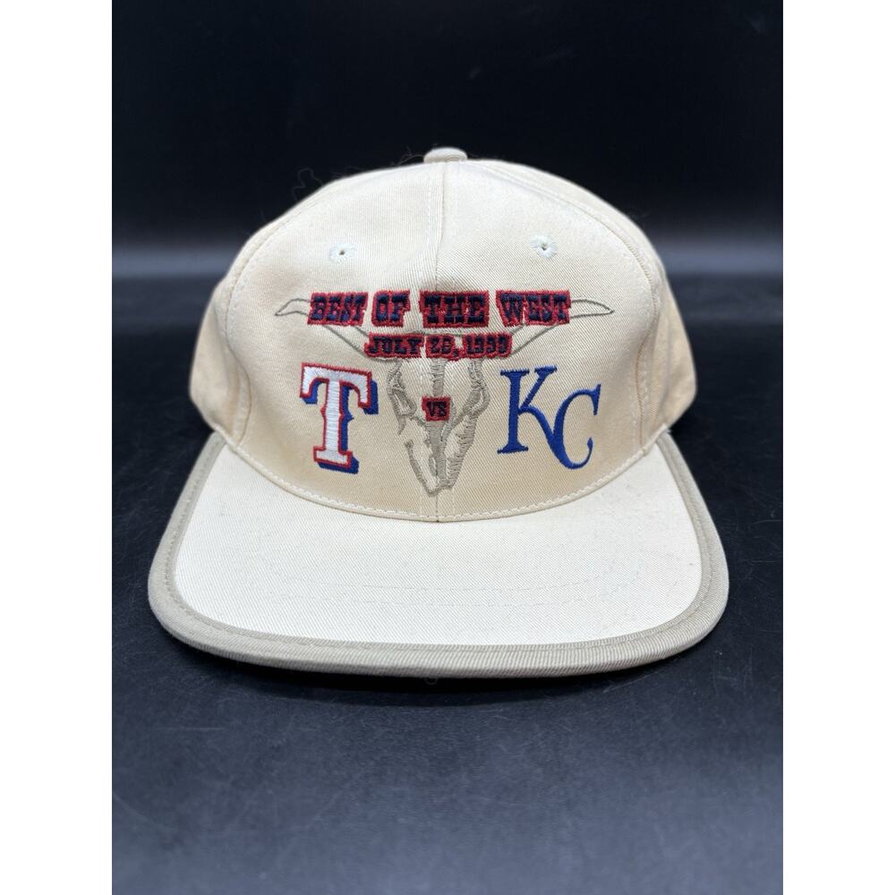 1999 Hall of Fame Game "Best of the West" Baseball Cap Hat Texas Vs KC Vintage
